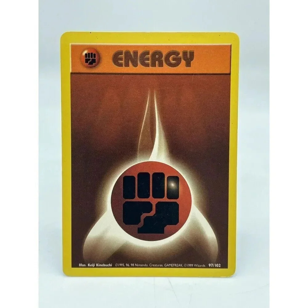 Fighting Energy 97/102 Base Set Unlimited Pokémon TCG Vintage 1999 LP